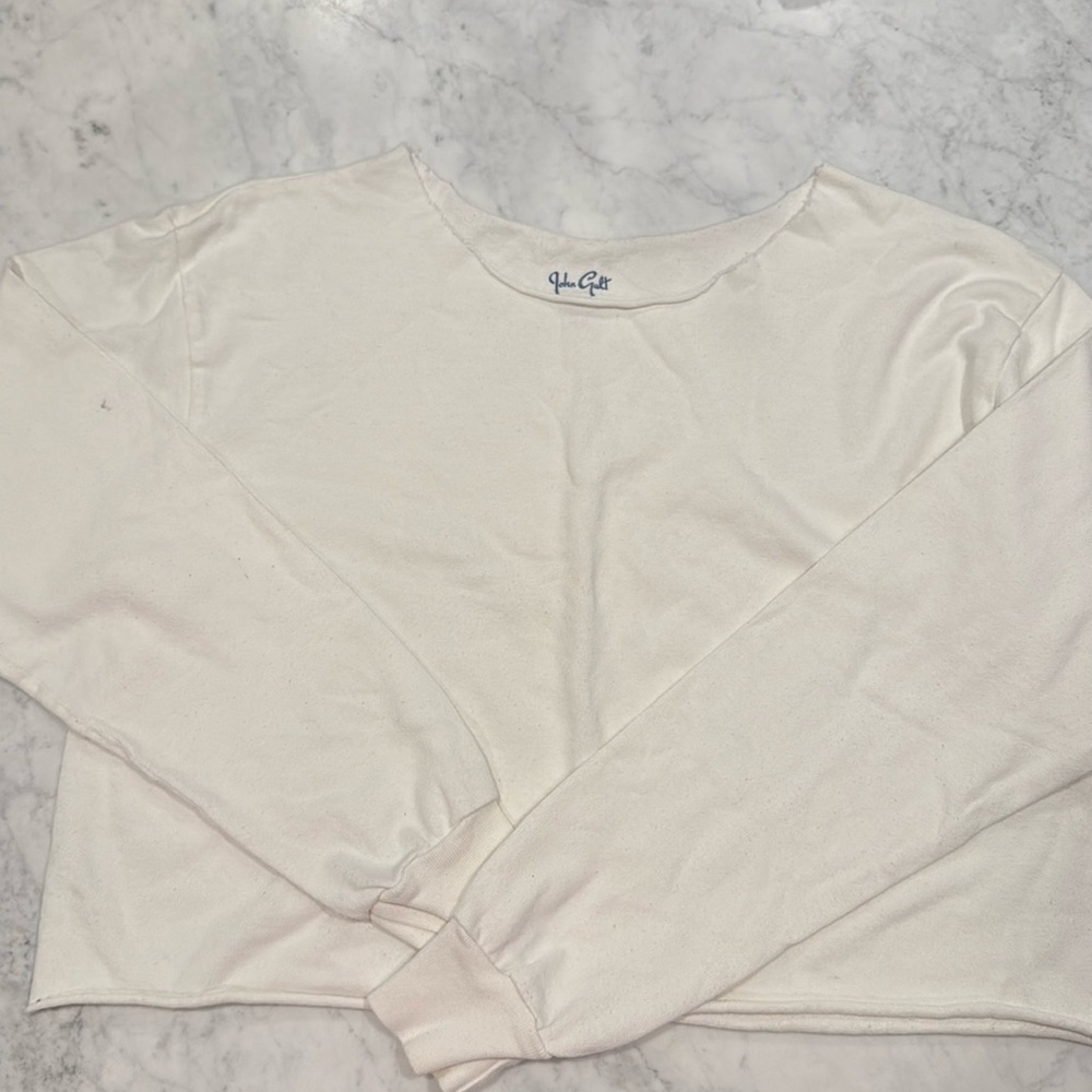 Brandy Melville, white crop shirt